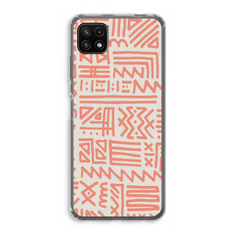 Marrakech Pink: Samsung Galaxy A22 5G Transparant Hoesje