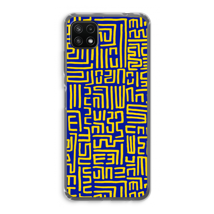 Majorelle Blue Print: Samsung Galaxy A22 5G Transparant Hoesje
