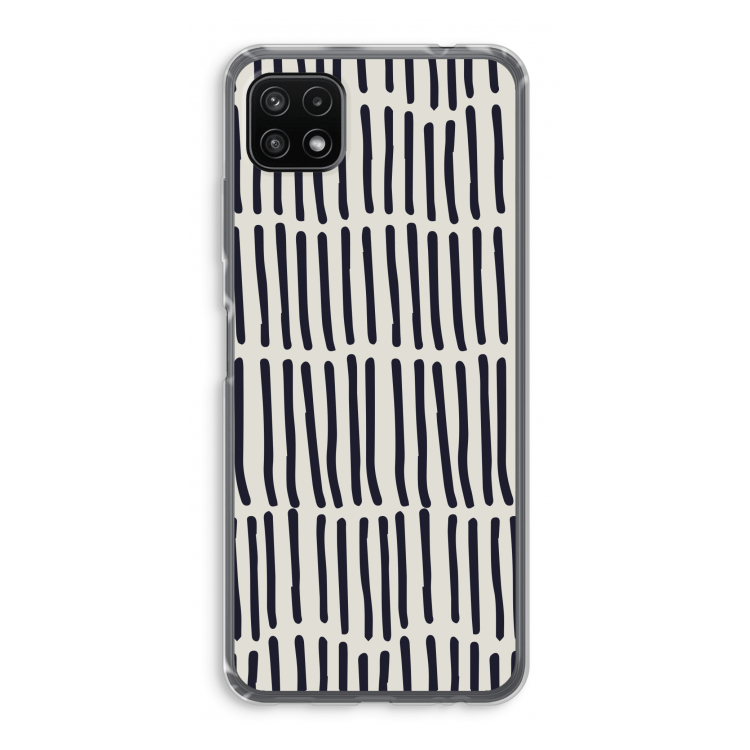 Moroccan stripes: Samsung Galaxy A22 5G Transparant Hoesje