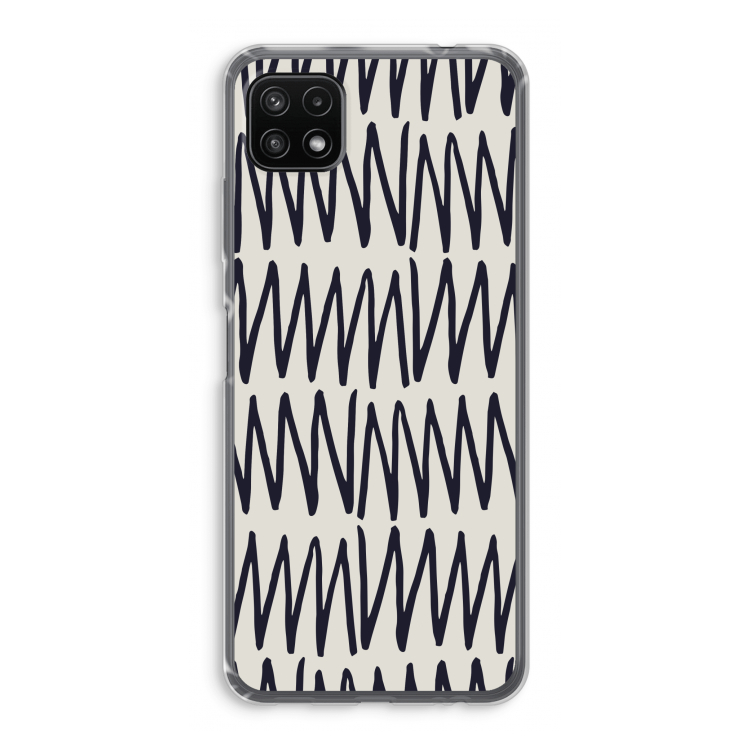 Marrakech Zigzag: Samsung Galaxy A22 5G Transparant Hoesje