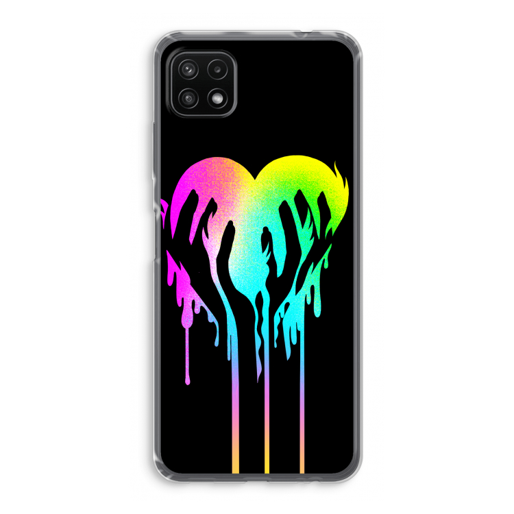 Hold My Heart: Samsung Galaxy A22 5G Transparant Hoesje