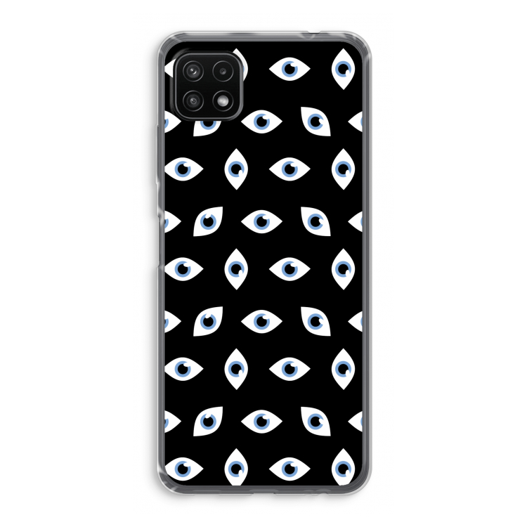 Eyes pattern: Samsung Galaxy A22 5G Transparant Hoesje