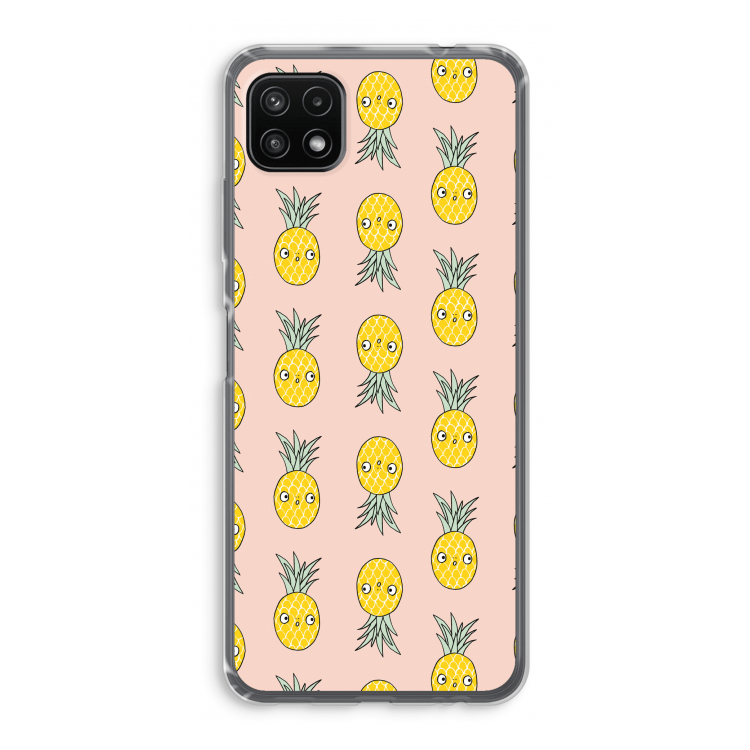Ananas: Samsung Galaxy A22 5G Transparant Hoesje