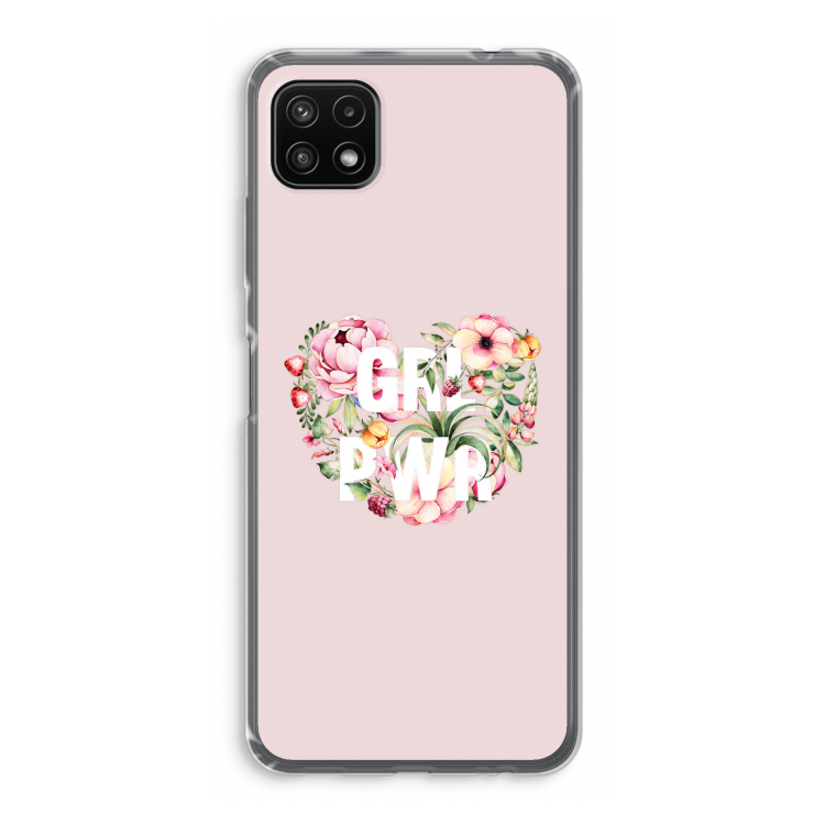 GRL PWR Flower: Samsung Galaxy A22 5G Transparant Hoesje