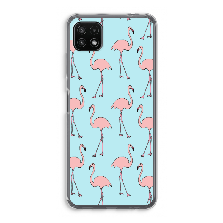 Anything Flamingoes: Samsung Galaxy A22 5G Transparant Hoesje