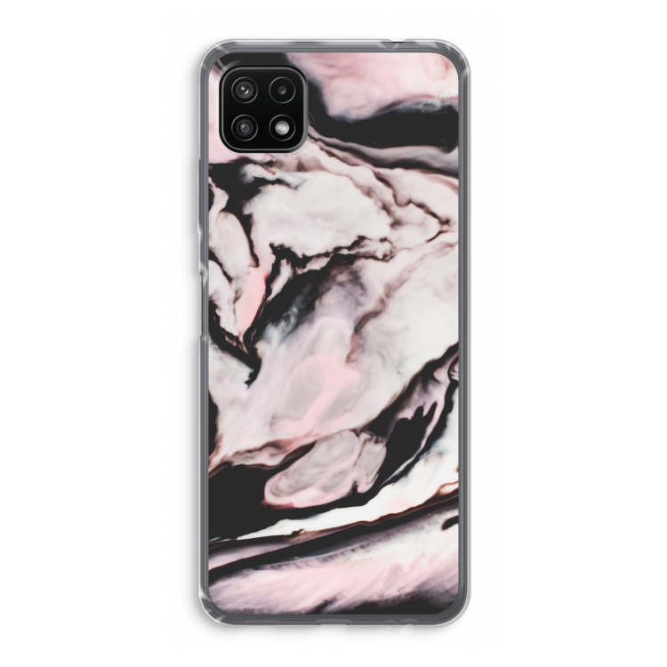 Roze stroom: Samsung Galaxy A22 5G Transparant Hoesje