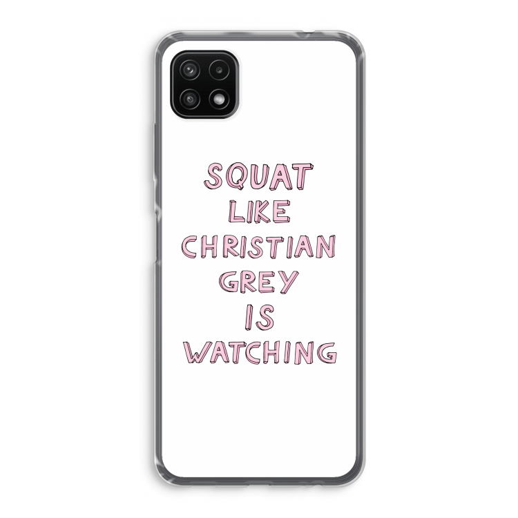 Christian Grey: Samsung Galaxy A22 5G Transparant Hoesje