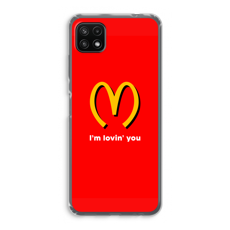 I'm lovin' you: Samsung Galaxy A22 5G Transparant Hoesje