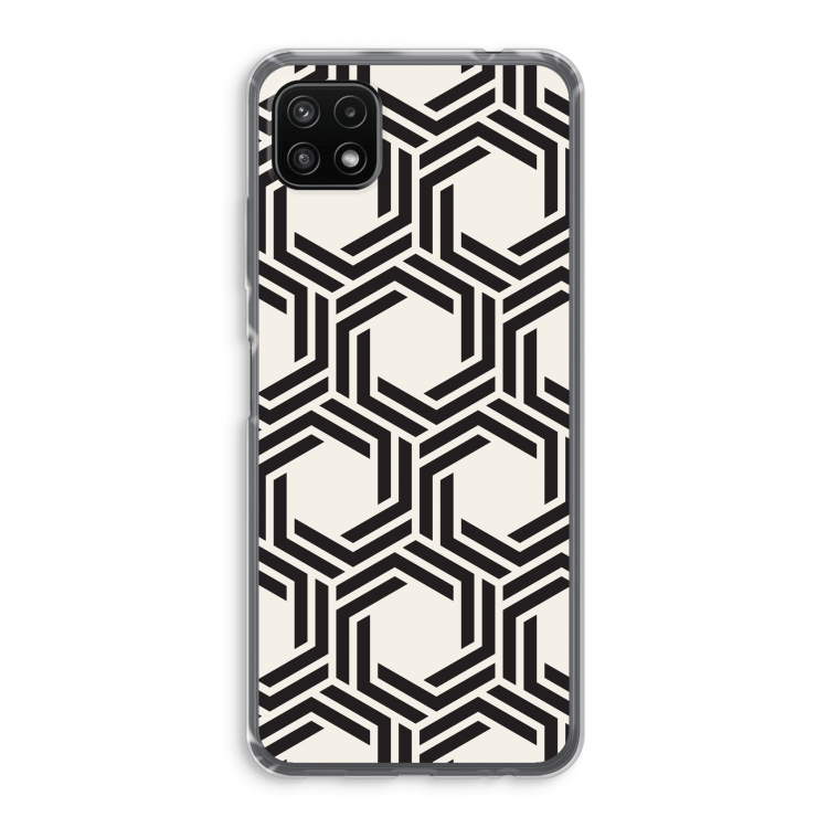 Geometrisch patroon: Samsung Galaxy A22 5G Transparant Hoesje