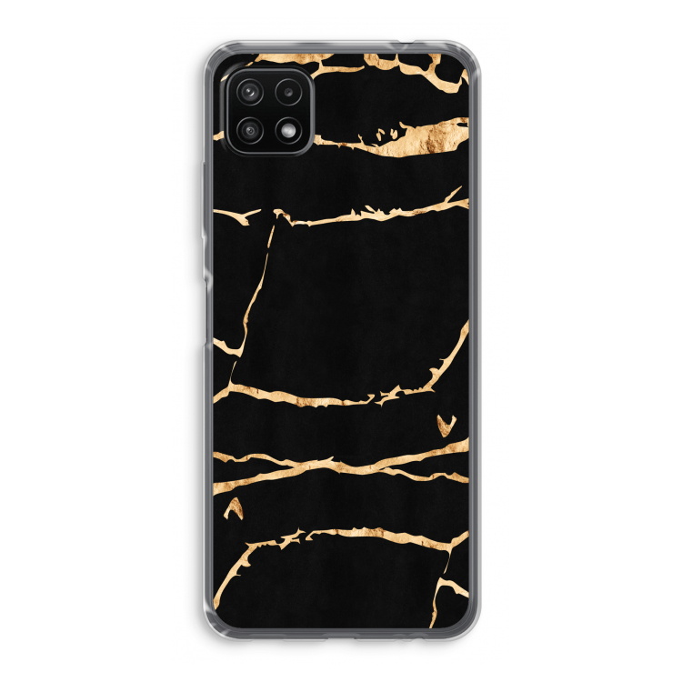 Gouden marmer: Samsung Galaxy A22 5G Transparant Hoesje