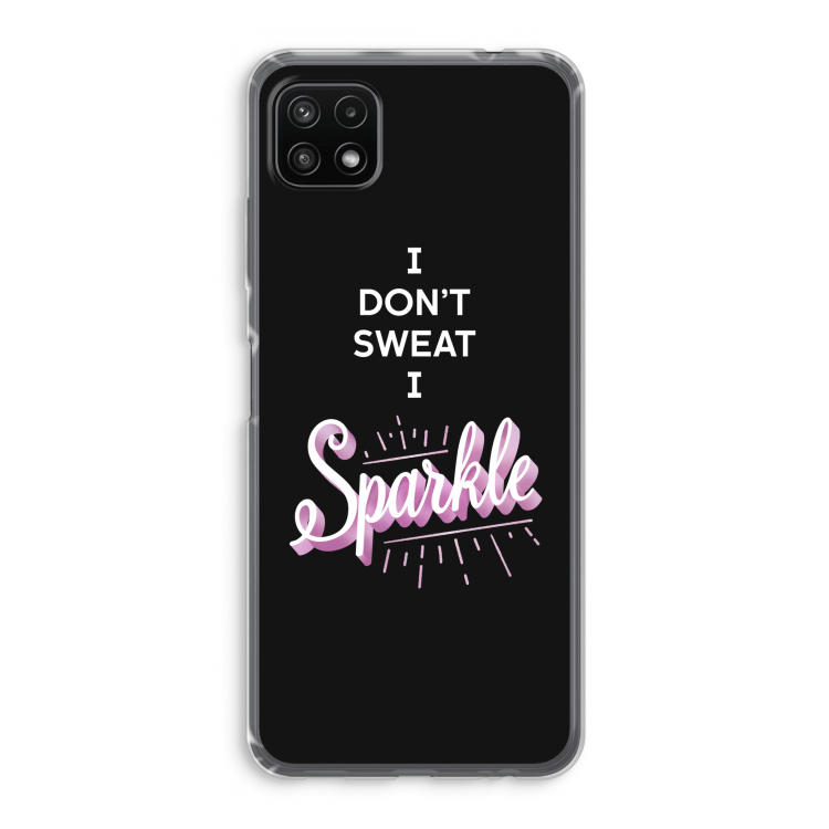 Sparkle quote: Samsung Galaxy A22 5G Transparant Hoesje
