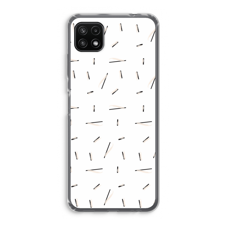 Hipster stripes: Samsung Galaxy A22 5G Transparant Hoesje