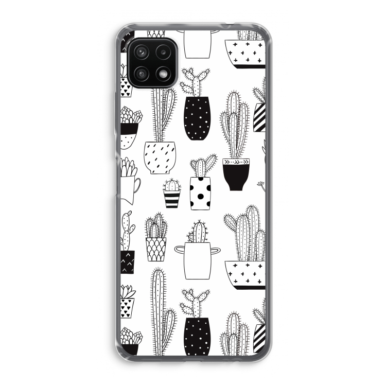 Cactusmotief: Samsung Galaxy A22 5G Transparant Hoesje