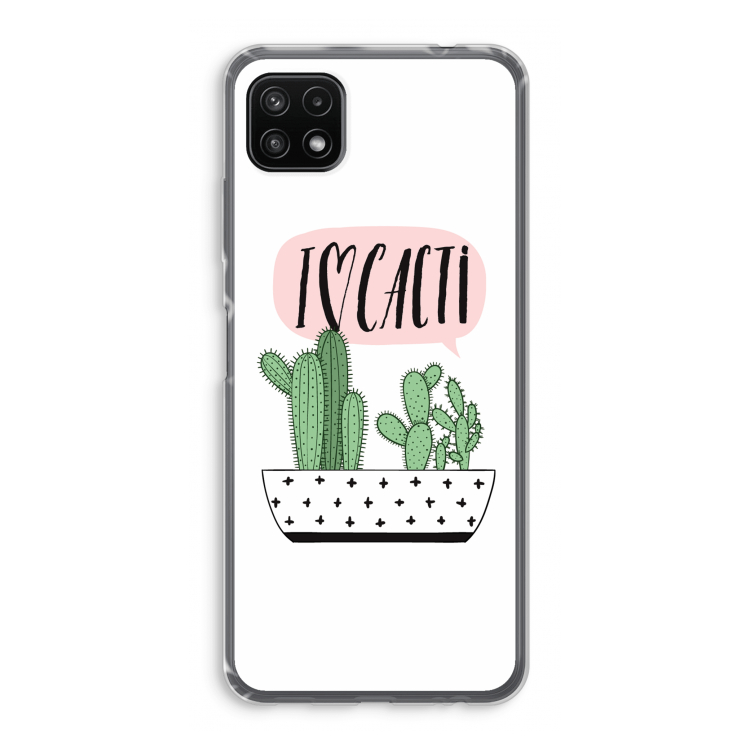 I love cacti: Samsung Galaxy A22 5G Transparant Hoesje