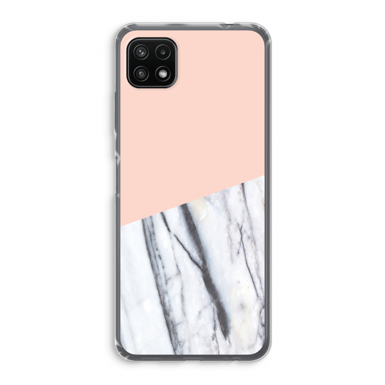 A touch of peach: Samsung Galaxy A22 5G Transparant Hoesje