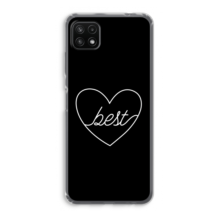 Best heart black: Samsung Galaxy A22 5G Transparant Hoesje