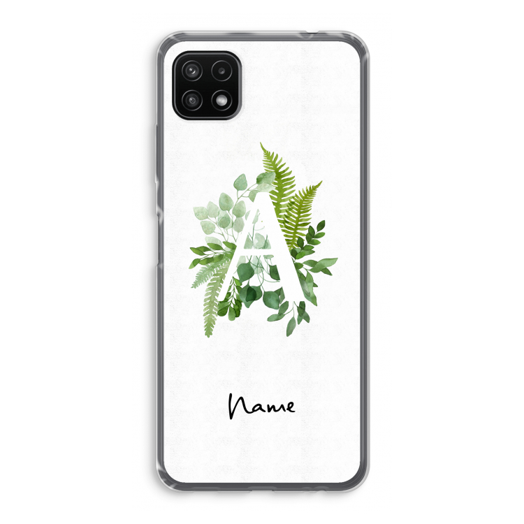 Green Brush: Samsung Galaxy A22 5G Transparant Hoesje