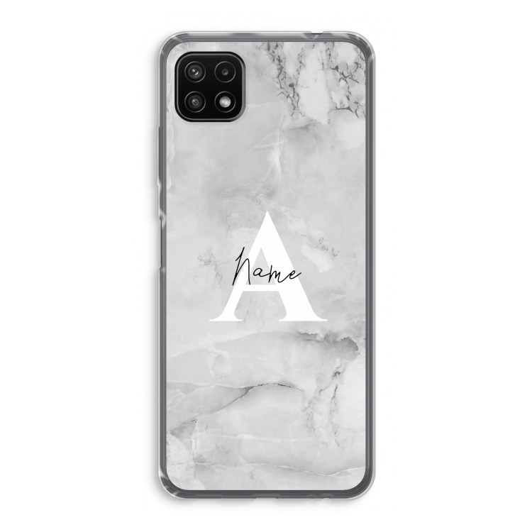 Ivory Marble: Samsung Galaxy A22 5G Transparant Hoesje