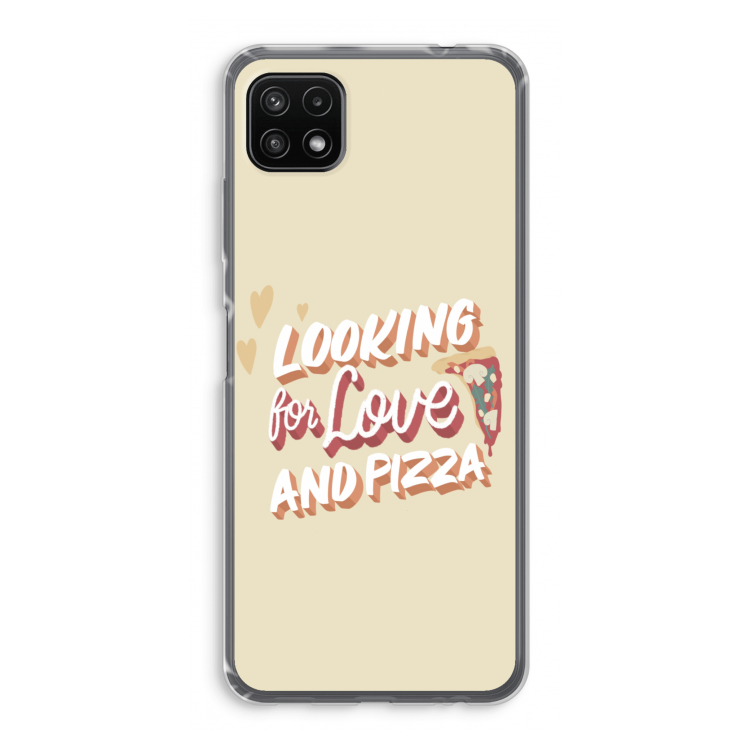 Pizza is the answer: Samsung Galaxy A22 5G Transparant Hoesje