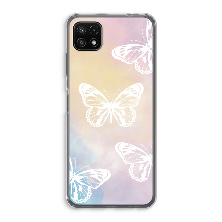 White butterfly: Samsung Galaxy A22 5G Transparant Hoesje