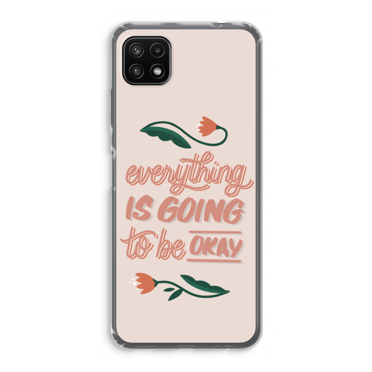 Optimistic flower girl: Samsung Galaxy A22 5G Transparant Hoesje