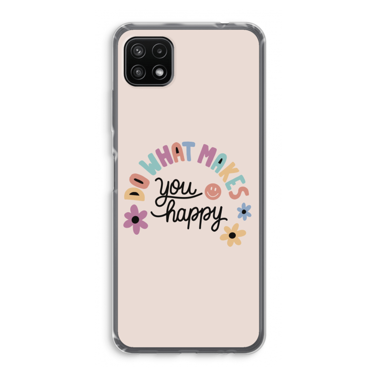 Happy days: Samsung Galaxy A22 5G Transparant Hoesje