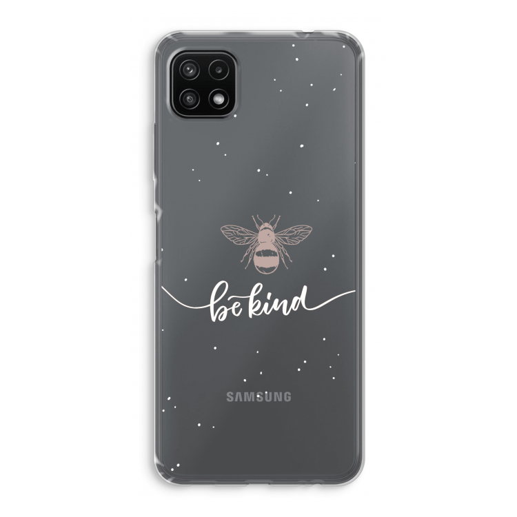 Be(e) kind: Samsung Galaxy A22 5G Transparant Hoesje