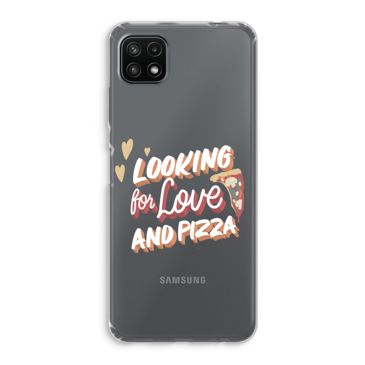 Pizza is the answer: Samsung Galaxy A22 5G Transparant Hoesje