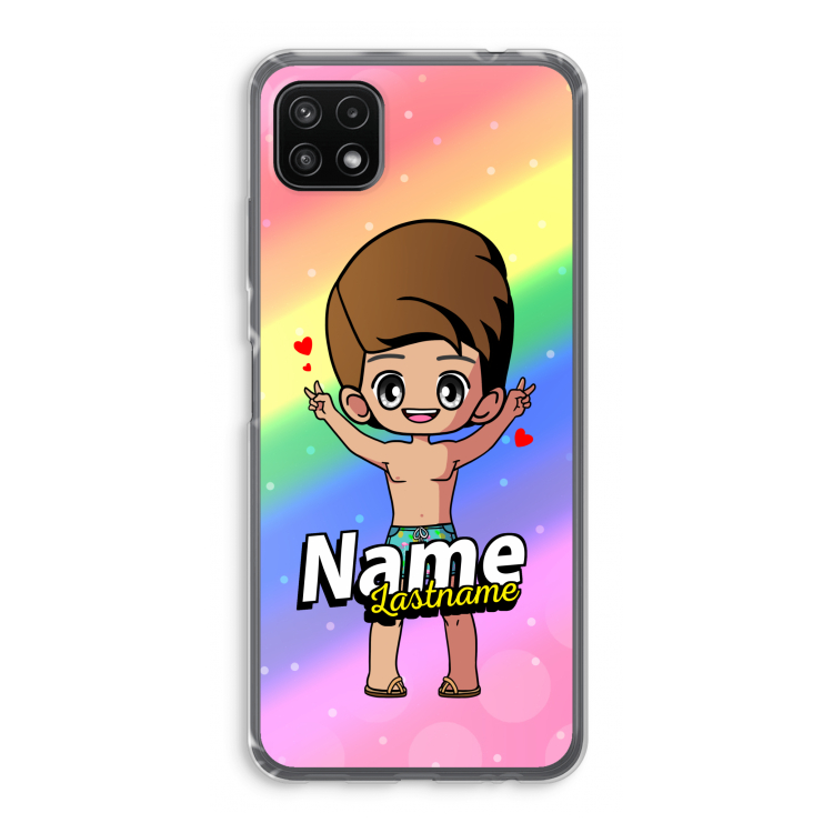 Chibi Maker man: Samsung Galaxy A22 5G Transparant Hoesje