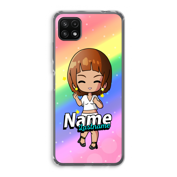 Chibi Maker vrouw: Samsung Galaxy A22 5G Transparant Hoesje