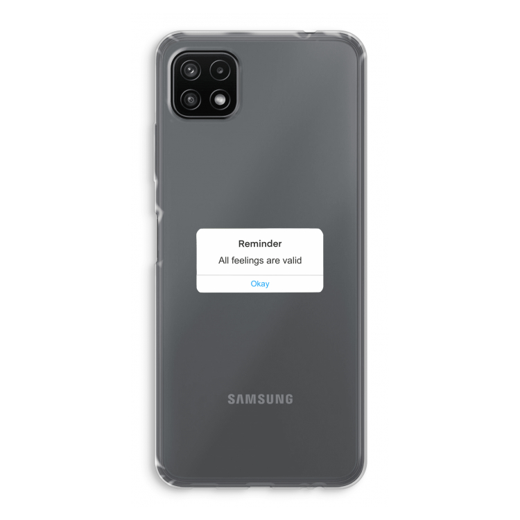 Reminder: Samsung Galaxy A22 5G Transparant Hoesje
