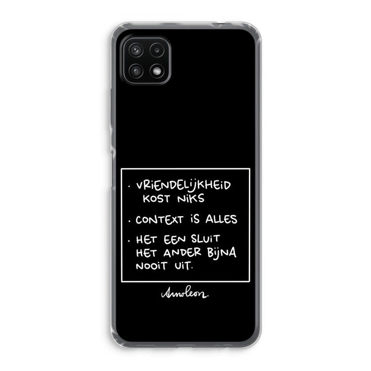 Mijn Motto's: Samsung Galaxy A22 5G Transparant Hoesje