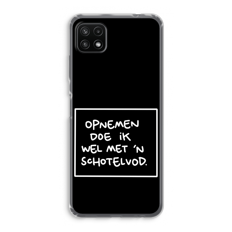 Schotelvod: Samsung Galaxy A22 5G Transparant Hoesje