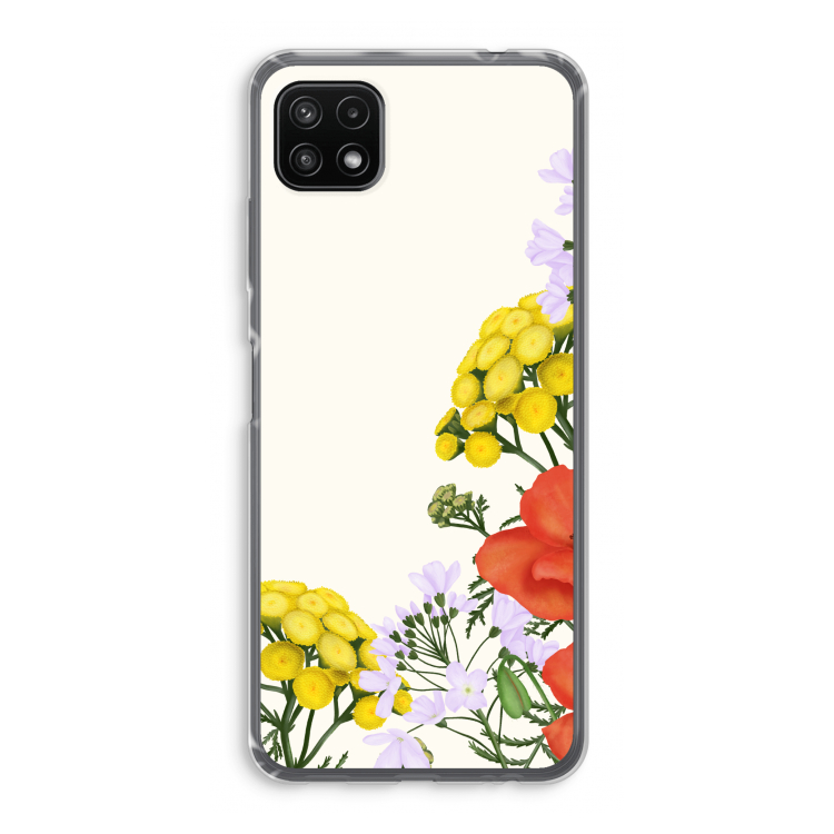 Wilde bloemen: Samsung Galaxy A22 5G Transparant Hoesje