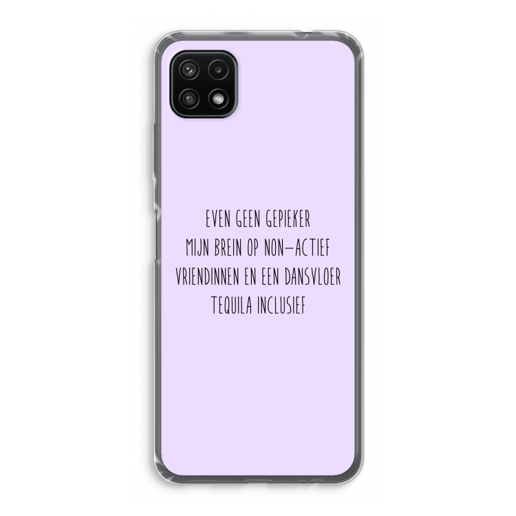 Tequila: Samsung Galaxy A22 5G Transparant Hoesje