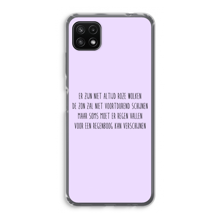 Regenboog: Samsung Galaxy A22 5G Transparant Hoesje