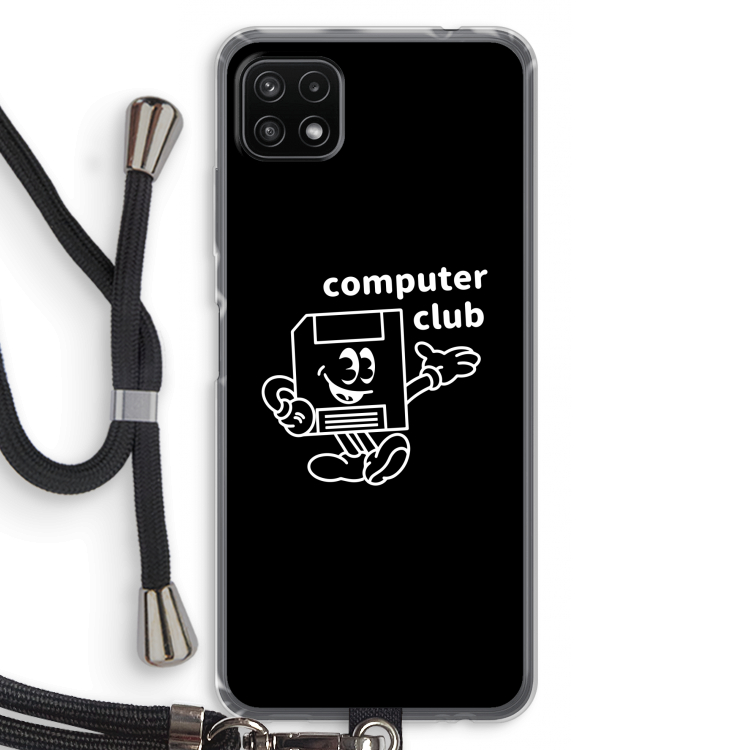 Floppyhead: Samsung Galaxy A22 5G Transparant Hoesje met koord