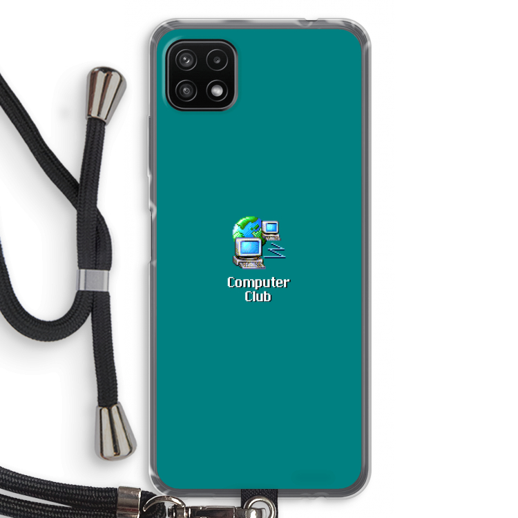 Win98: Samsung Galaxy A22 5G Transparant Hoesje met koord