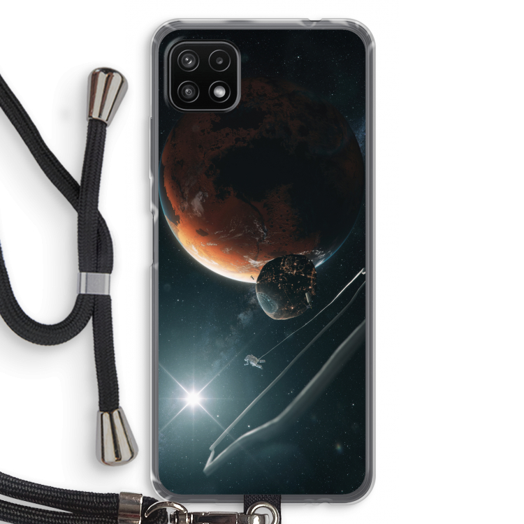 Mars Renaissance: Samsung Galaxy A22 5G Transparant Hoesje met koord