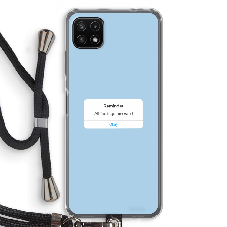 Reminder: Samsung Galaxy A22 5G Transparant Hoesje met koord