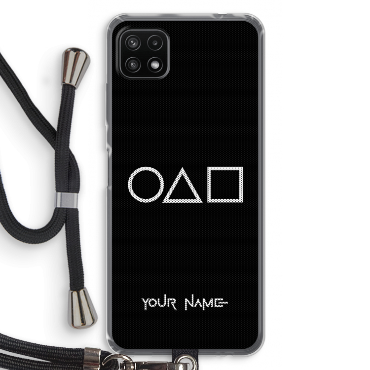 Squid Game: Samsung Galaxy A22 5G Transparant Hoesje met koord