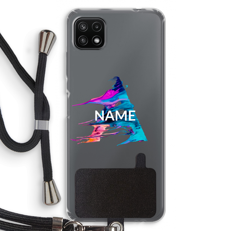 Abstract Spectrum: Samsung Galaxy A22 5G Transparant Hoesje met koord
