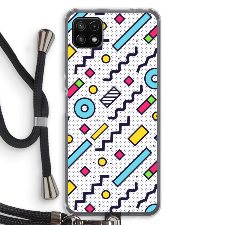 8-bit N°8: Samsung Galaxy A22 5G Transparant Hoesje met koord