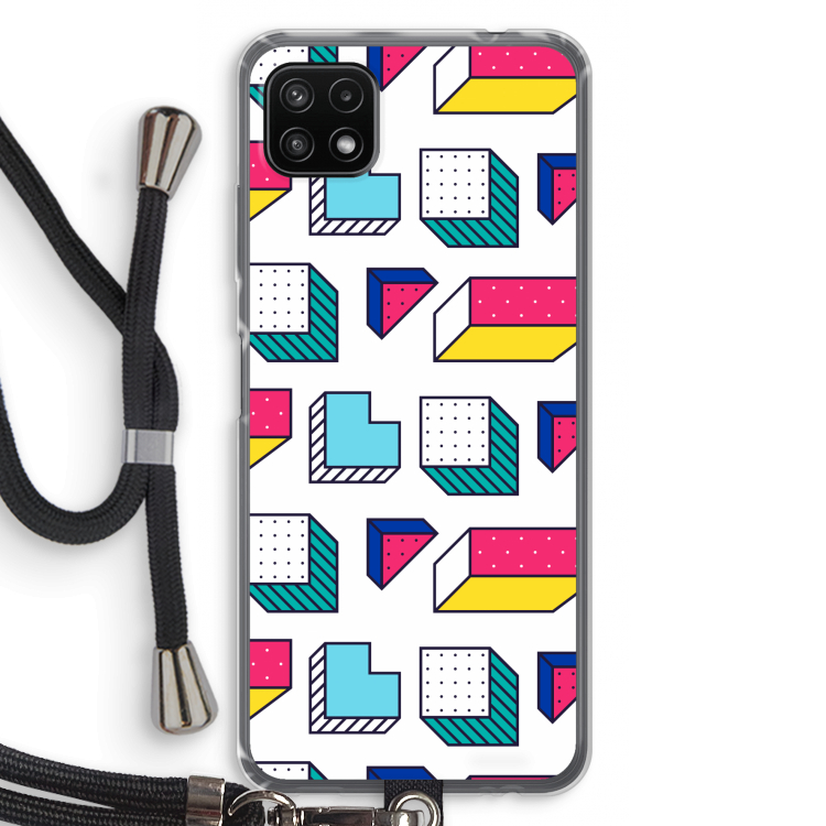 8-bit N°7: Samsung Galaxy A22 5G Transparant Hoesje met koord