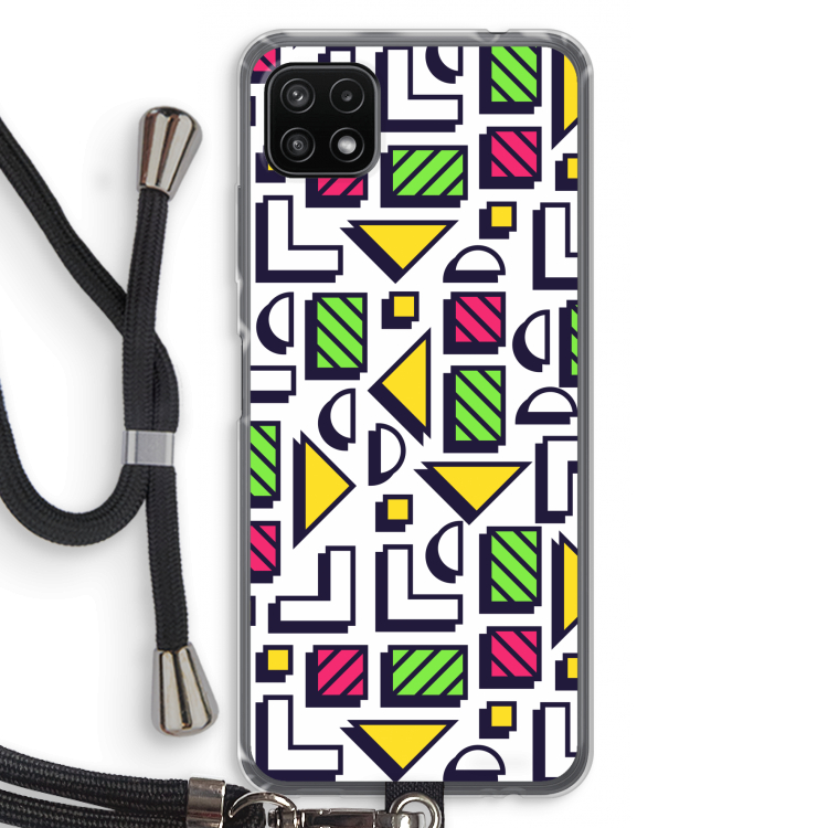 8-bit N°4: Samsung Galaxy A22 5G Transparant Hoesje met koord