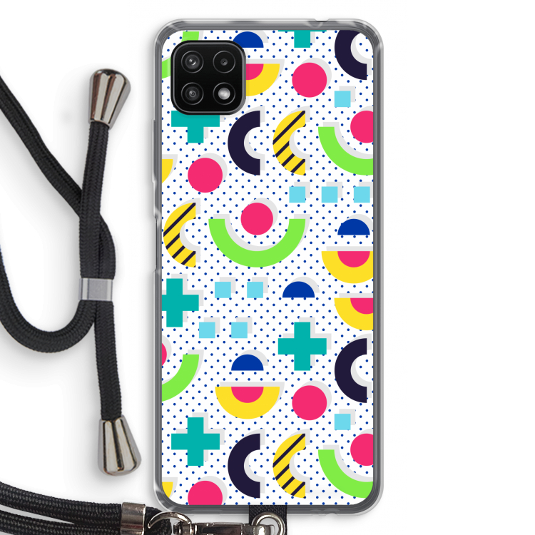8-bit N°1: Samsung Galaxy A22 5G Transparant Hoesje met koord