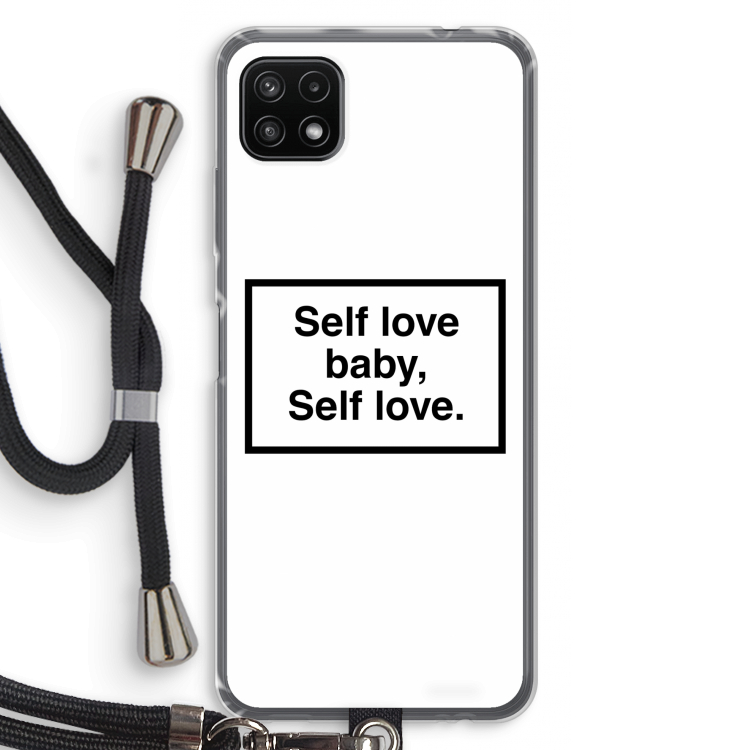 Self love: Samsung Galaxy A22 5G Transparant Hoesje met koord
