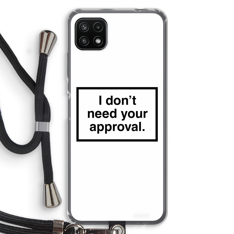 Don't need approval: Samsung Galaxy A22 5G Transparant Hoesje met koord