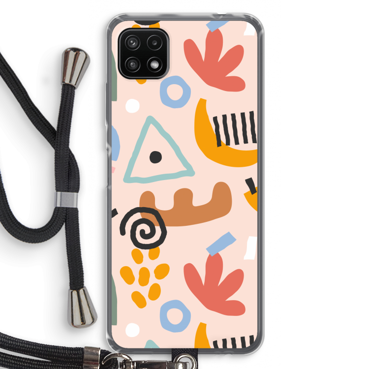 Abstract: Samsung Galaxy A22 5G Transparant Hoesje met koord