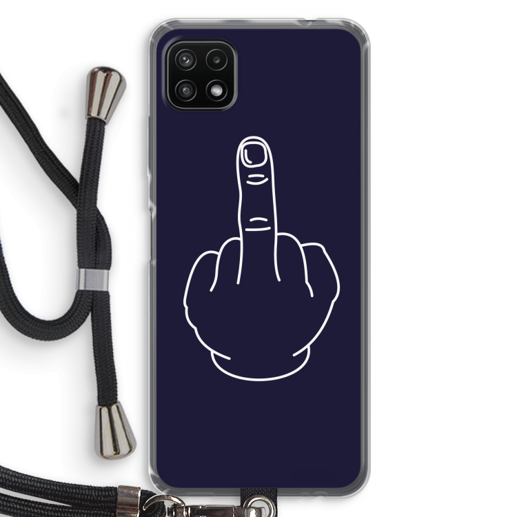 F**k U: Samsung Galaxy A22 5G Transparant Hoesje met koord